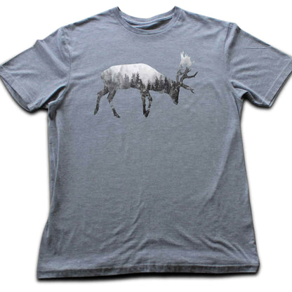 Deer Double Exposure T-shirt