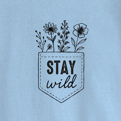 Stay Wild Flowers Pocket T-shirt