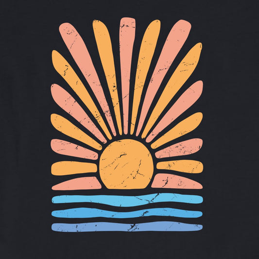 Abstract Sun and Waves T-shirt