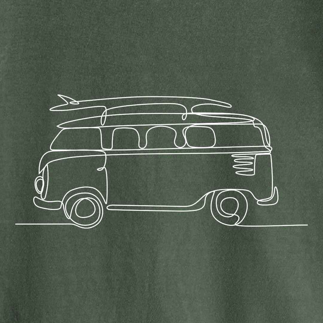 Surf Van Line Art T-shirt