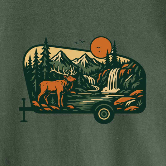 Caravan Deer Landscape T-shirt