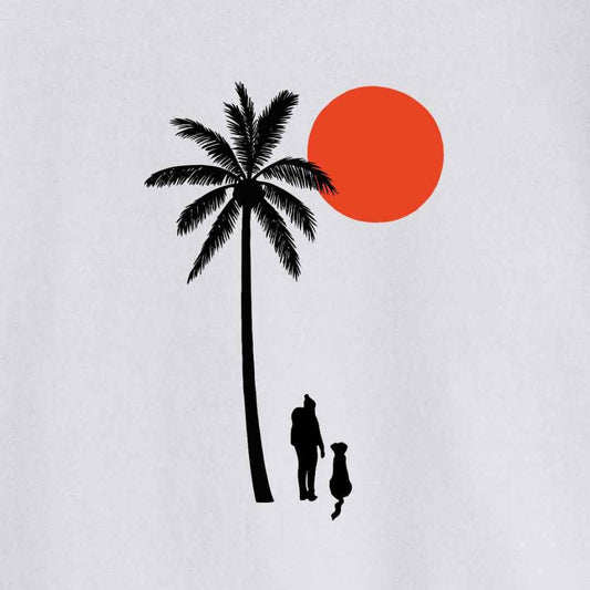 Girl And Dog Palm Beach T-shirt