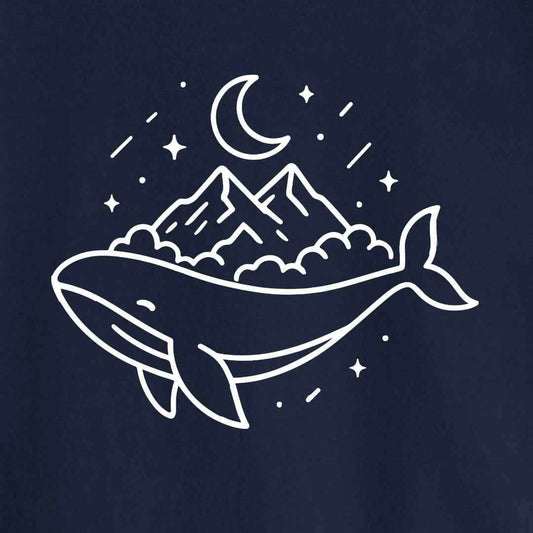 Whale Night Mountain T-shirt