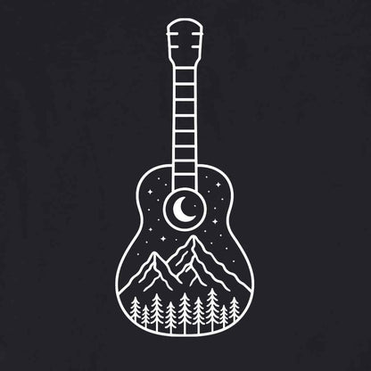 Minimalist Guitar Landscape T-shirt