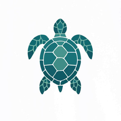 Geometric Blue Turtle T-shirt