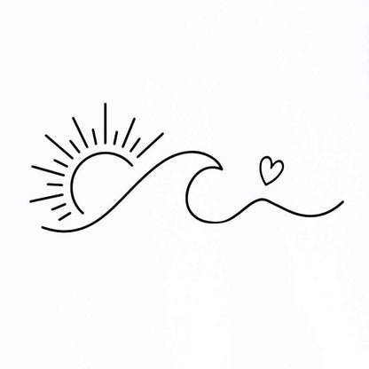 Sun Heart And Wave T-shirt