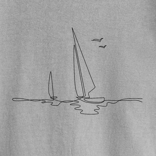 Two SailBoat Line Art T-shirt