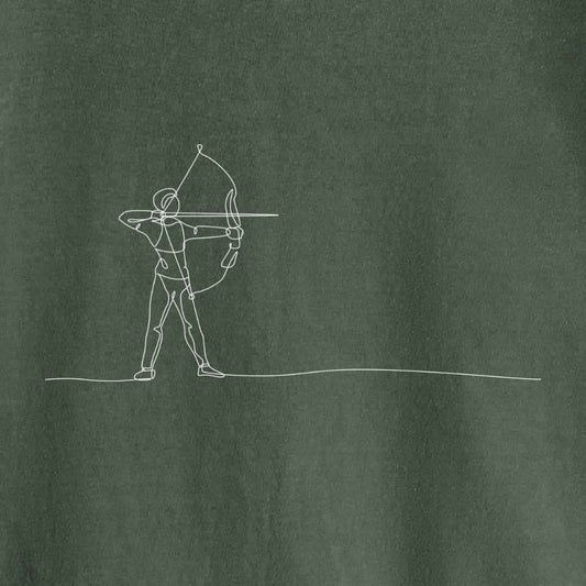 Archery Woman Line Art T-shirt