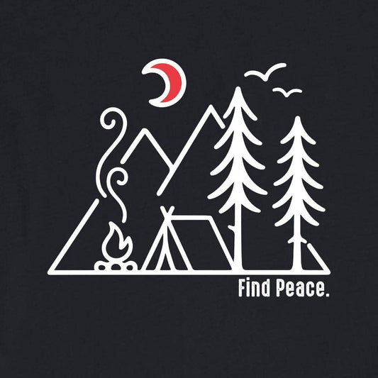 Find Peace Minimalist Camp T-shirt