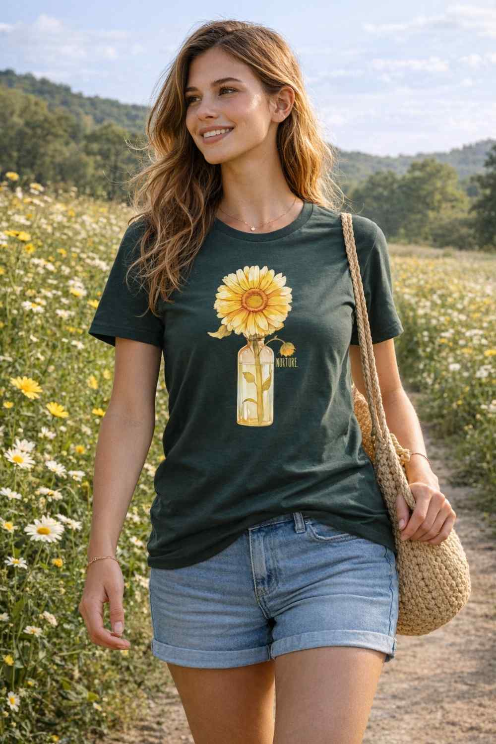 Nurture Sun Flower Bottle T-shirt