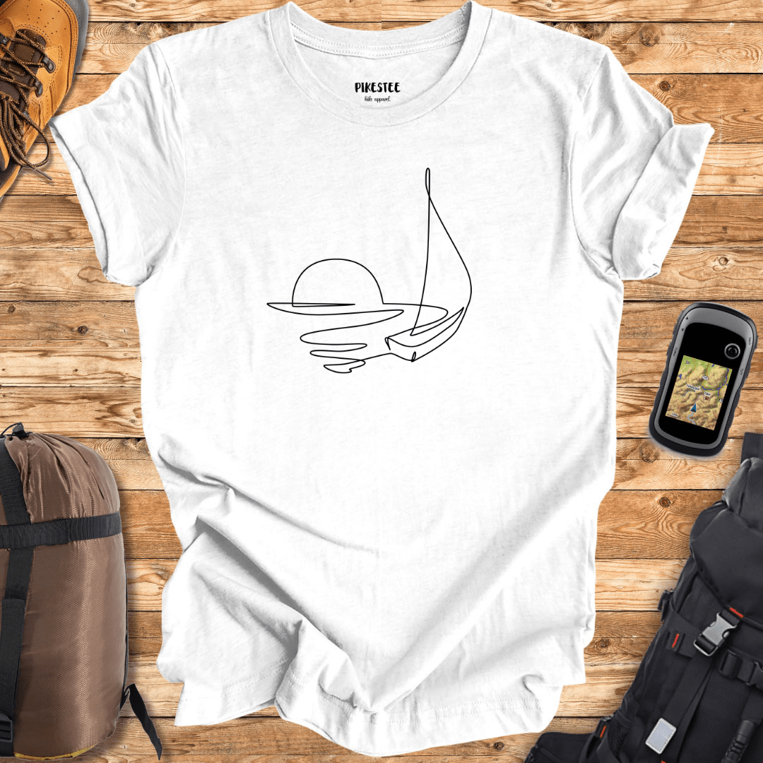 Sea Horizon Line Art T-shirt