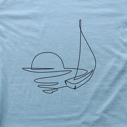 Sea Horizon Line Art T-shirt