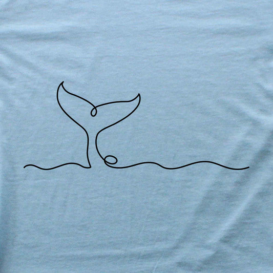 Whale Line art T-shirt