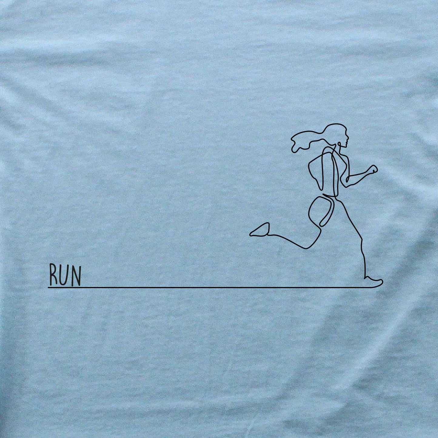 Line Art Running Girl T-shirt