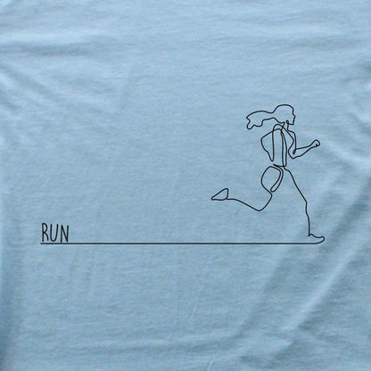 Line Art Running Girl T-shirt