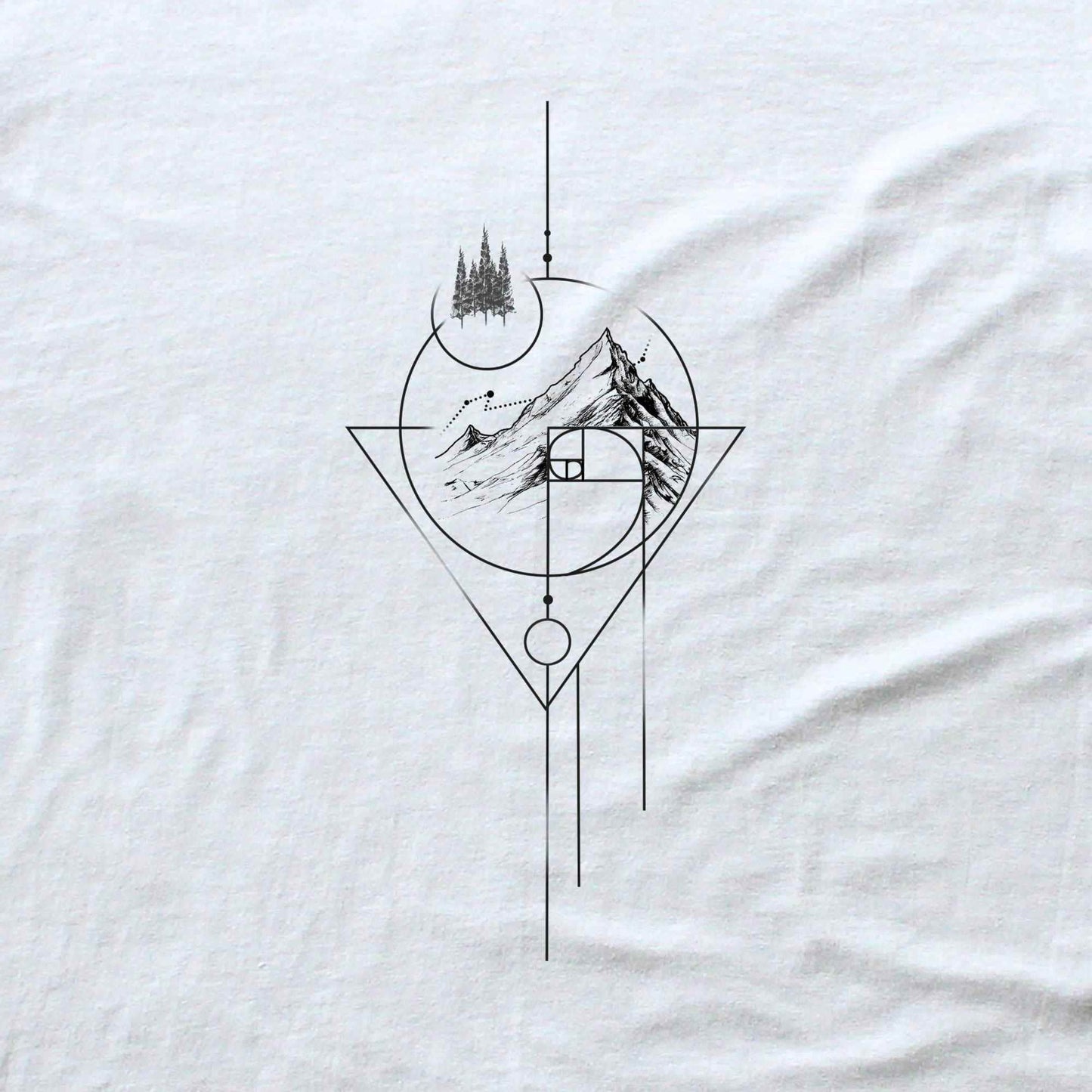 Geometric Art Mountain T-shirt