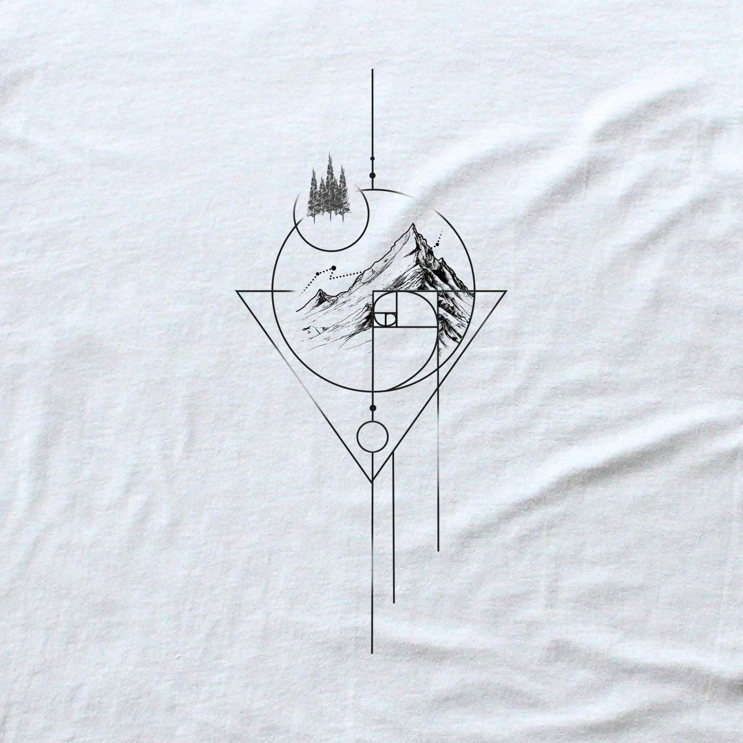 Geometric Art Mountain Kids T-Shirt