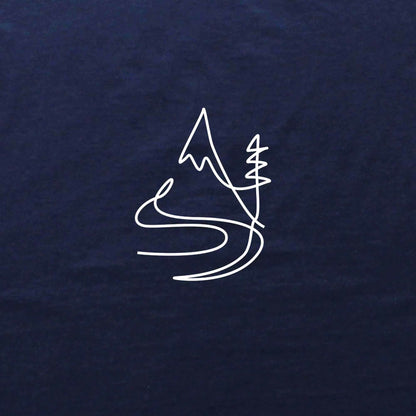 Line Art River Landscape T-shirt