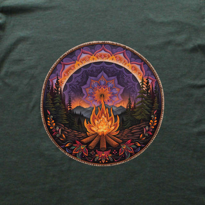 Mandala Campfire Landscape T-shirt
