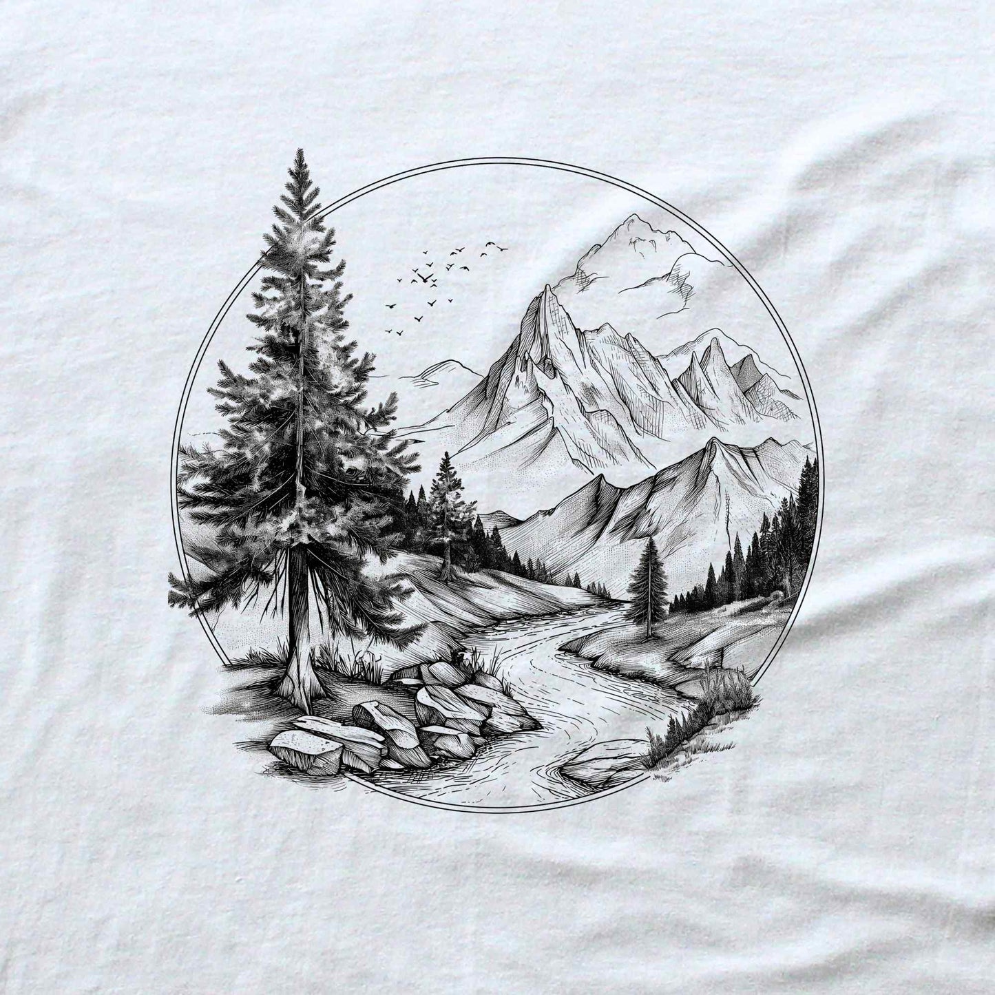 Hand Drawn Landscape T-shirt