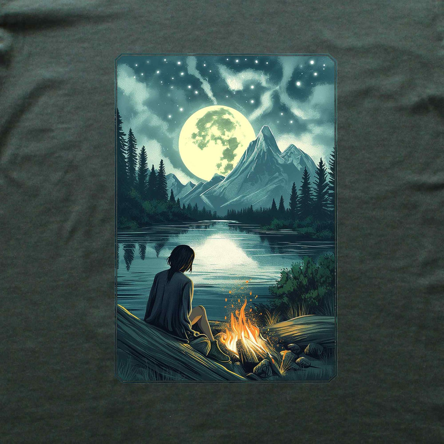 Night landscape Fire Place T-shirt