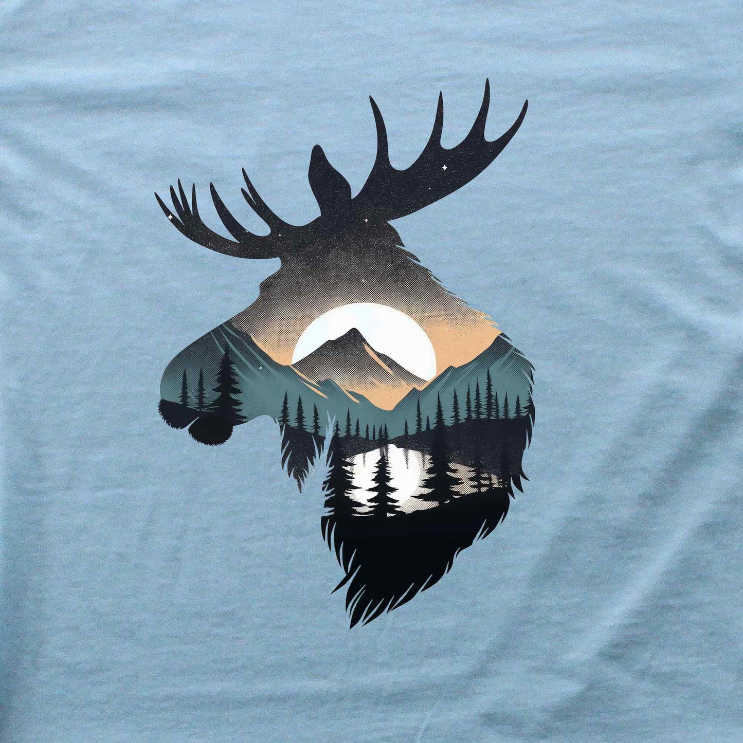 Moose Colorfull Landscape T-shirt