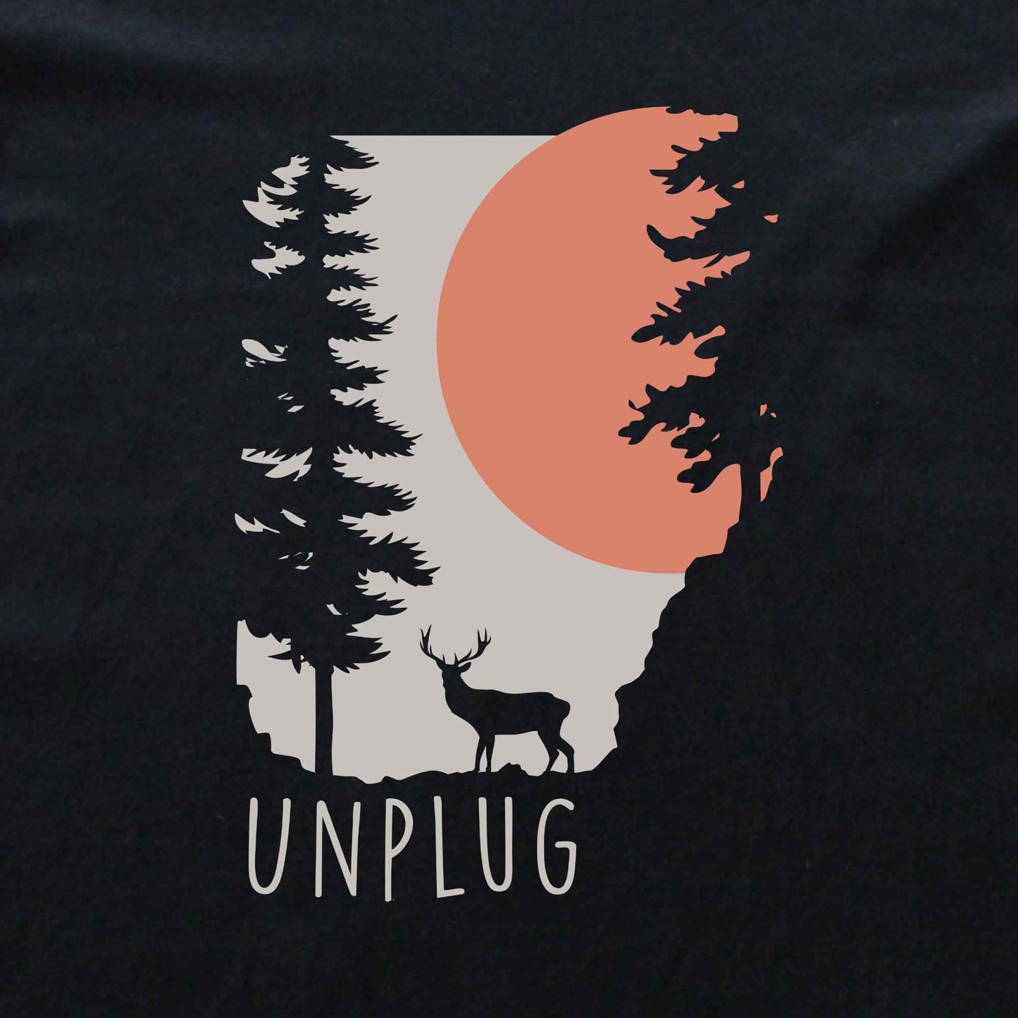Unplug Deer Landscape T-shirt