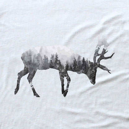 Deer Double Exposure T-shirt