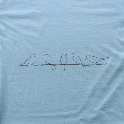 Birds line Line Art T-shirt