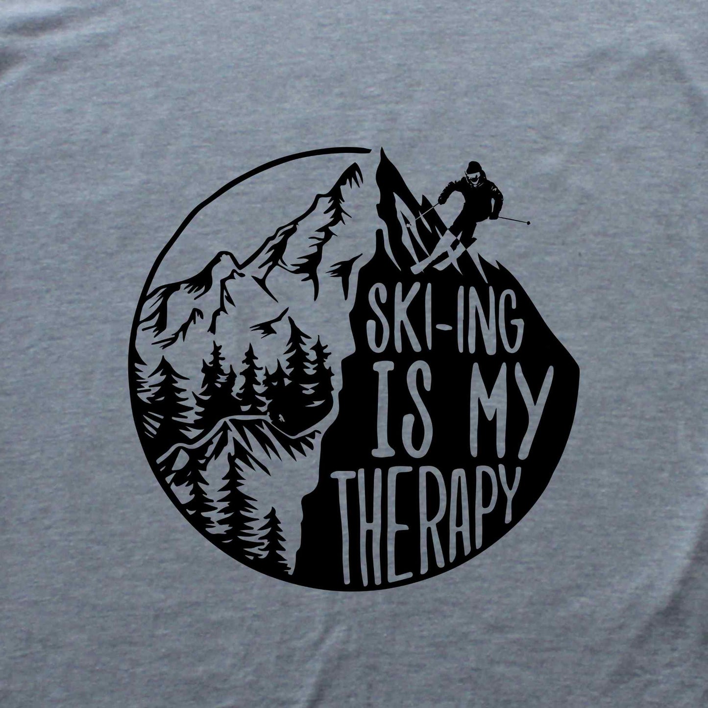 Skiing Is My Therapy T-shirt