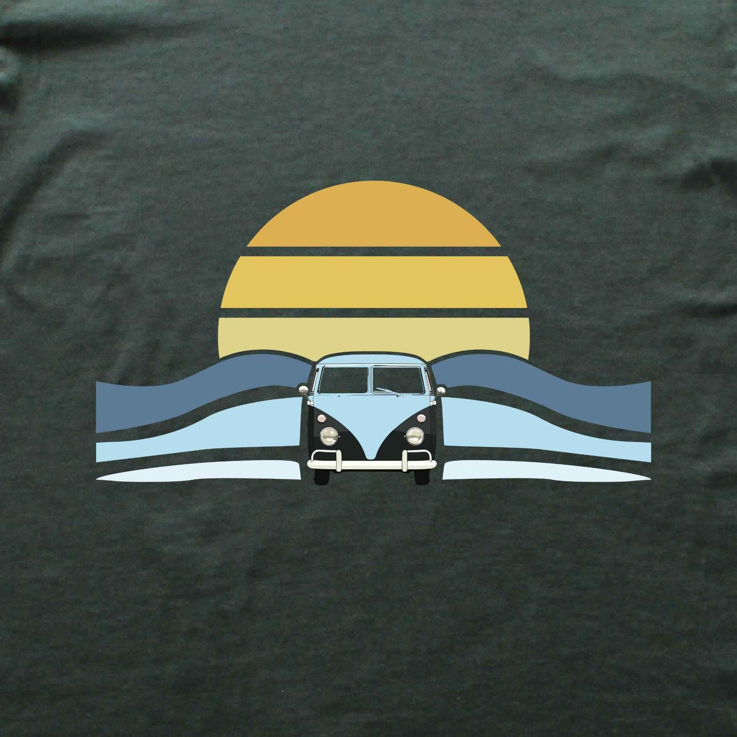 Van, Sun and Waves T-shirt