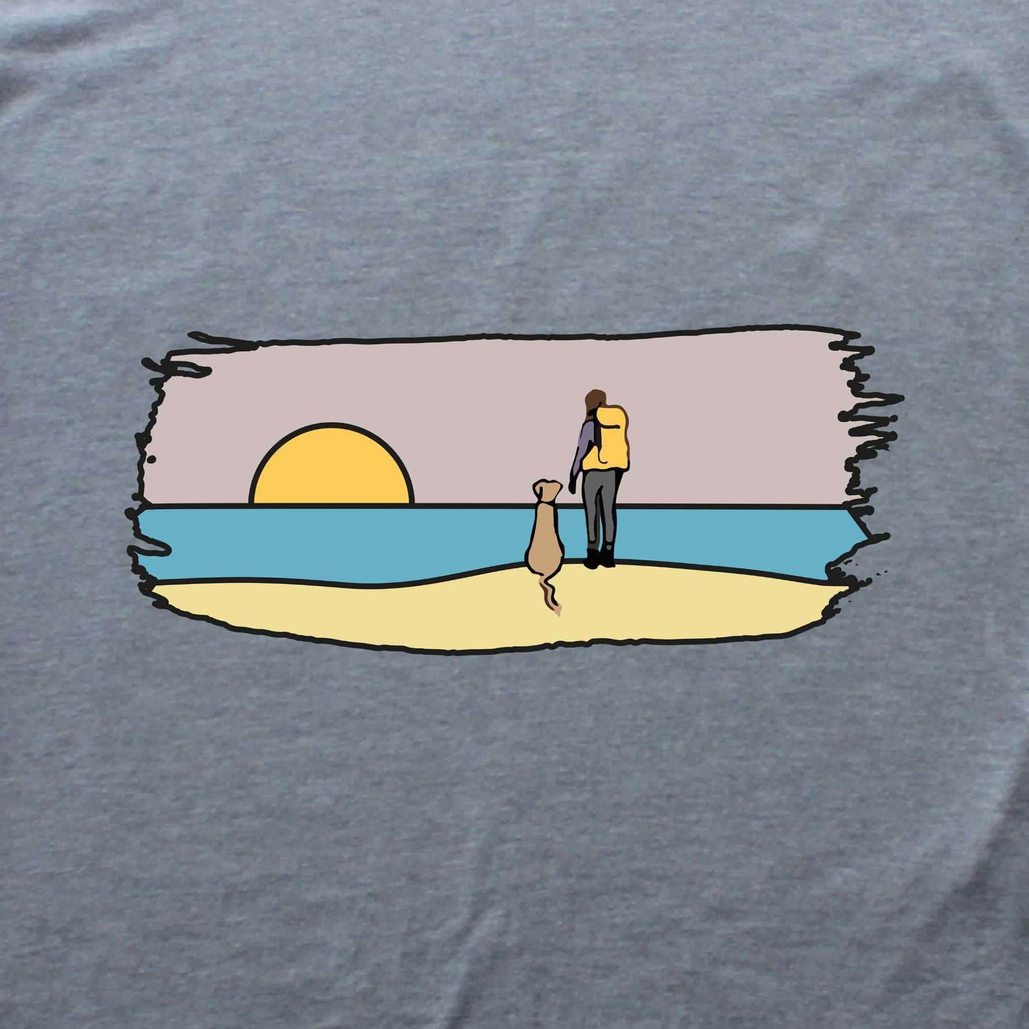 Girl And Dog Beach T-shirt
