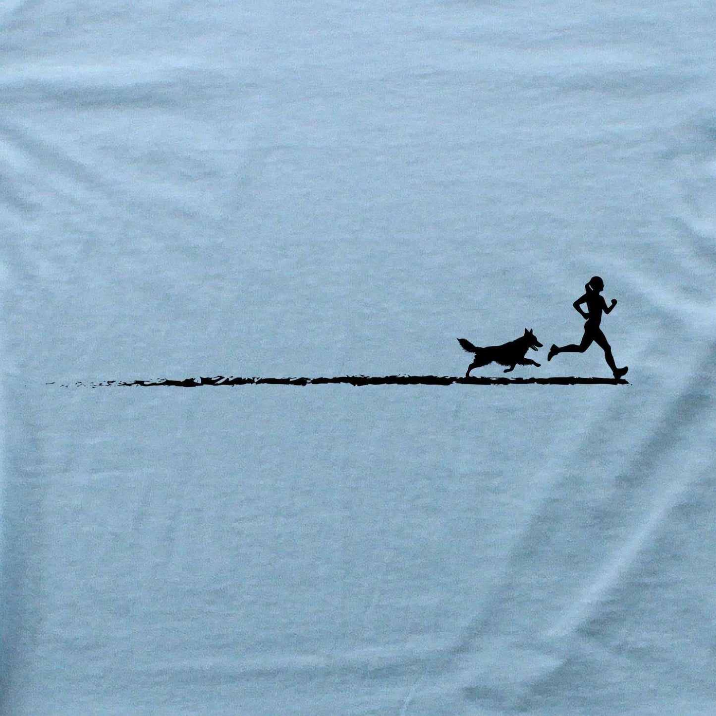 Running Girl and Dog Path  T-shirt