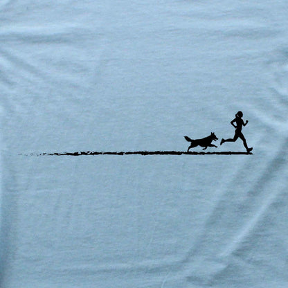 Running Girl and Dog Path  T-shirt