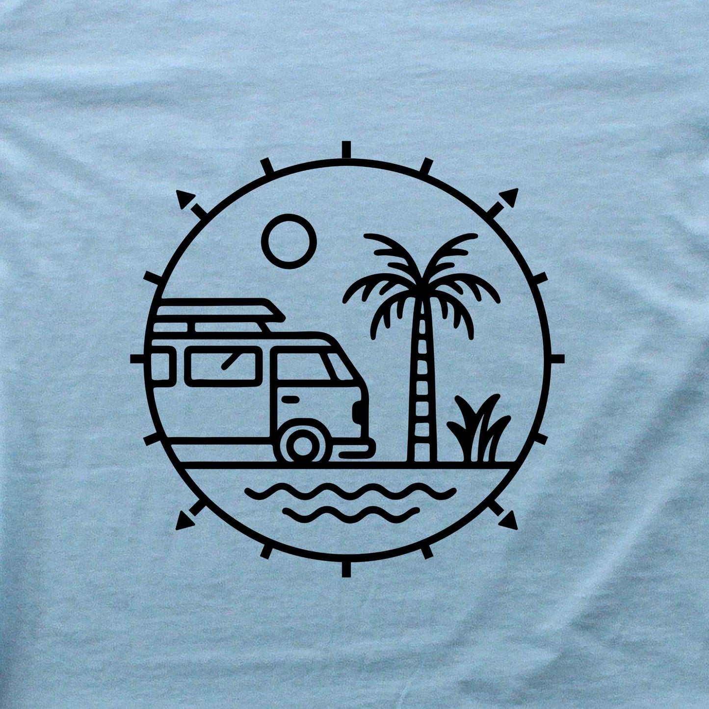 Round Palm And Van T-shirt