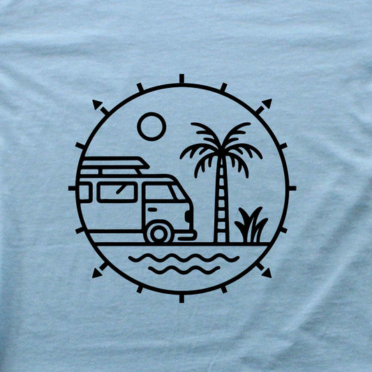 Round Palm And Van T-shirt