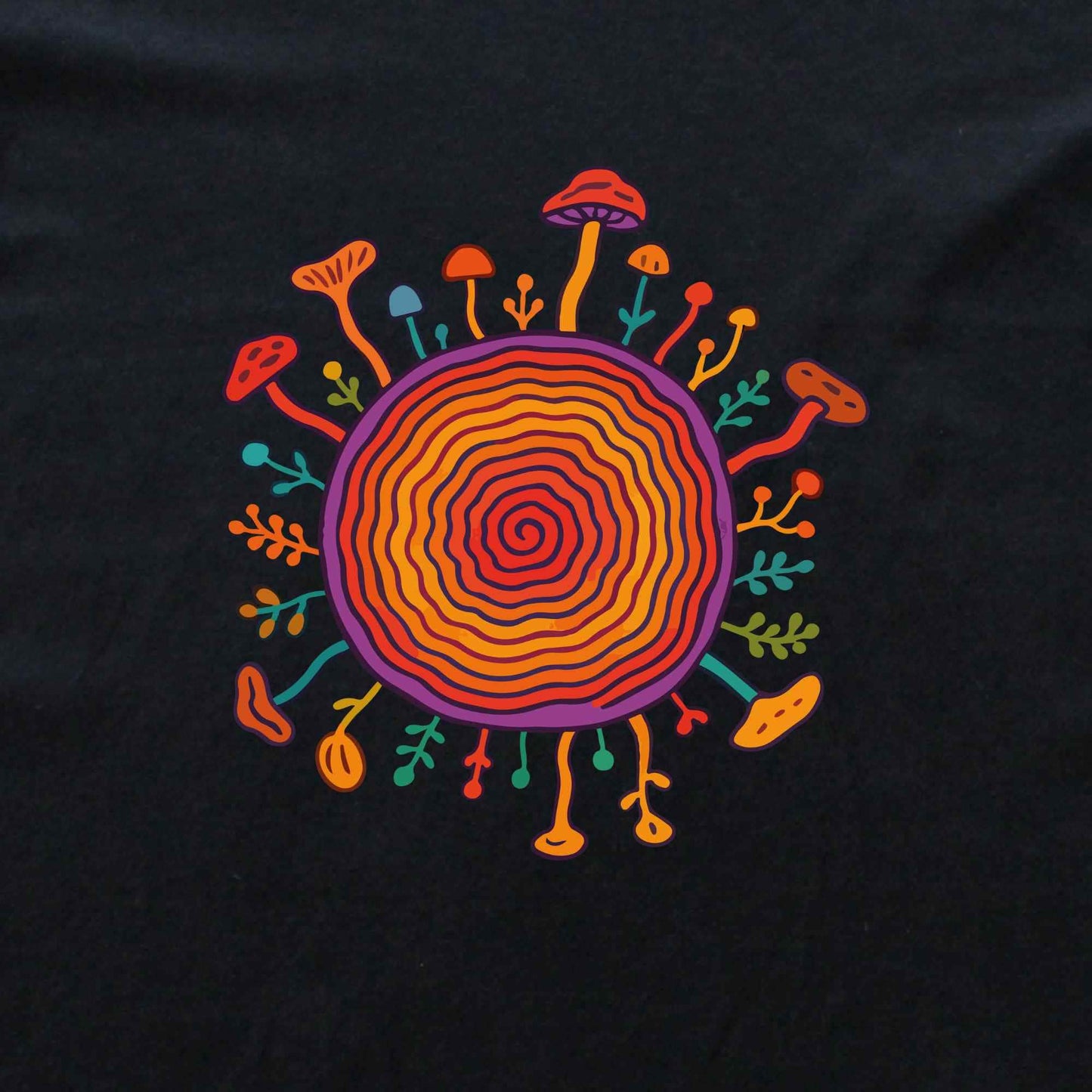 ColorFull Trunk and Mushrooms T-shirt