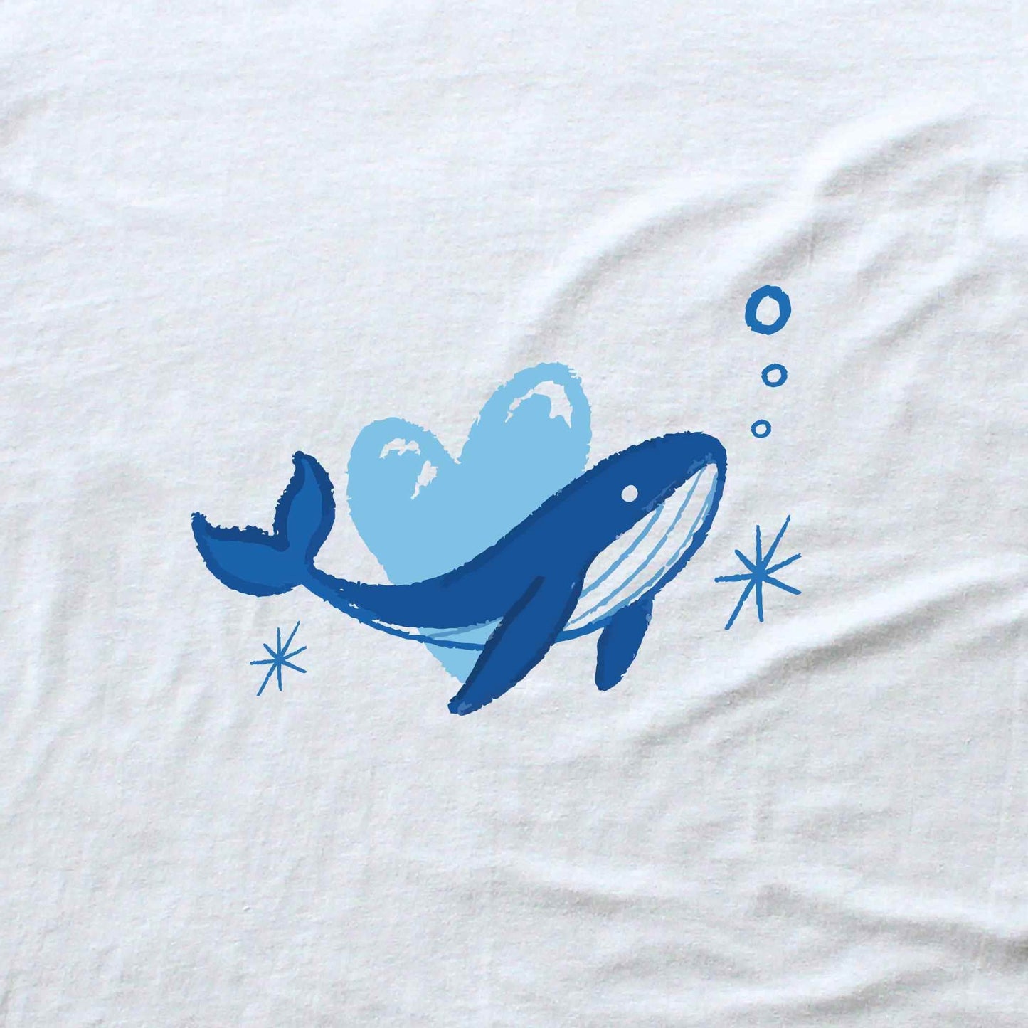 Blue Whale Heart T-shirt