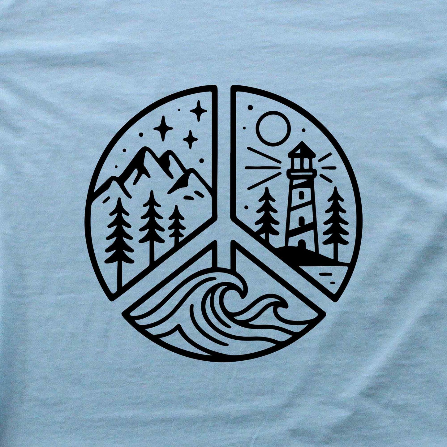 Peace Sign Lighthouse T-shirt