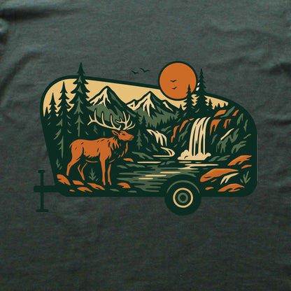 Caravan Deer Landscape T-shirt