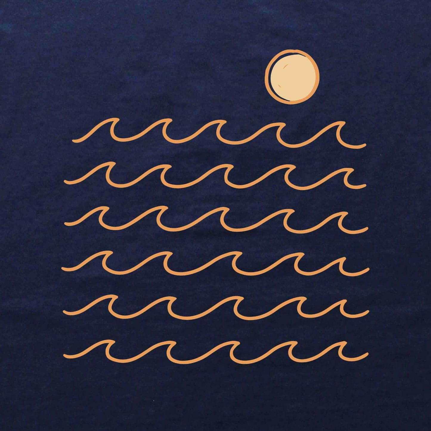 Minimalist Waves and Sun T-shirt