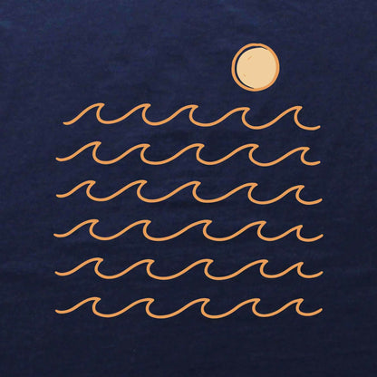 Minimalist Waves and Sun T-shirt