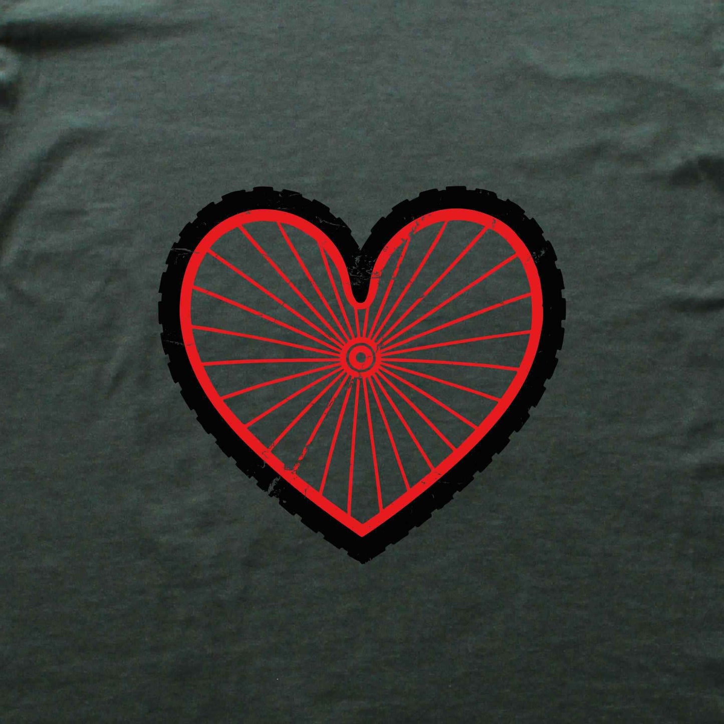 Bike Wheel Heart T-shirt