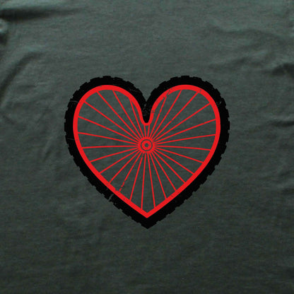 Bike Wheel Heart T-shirt