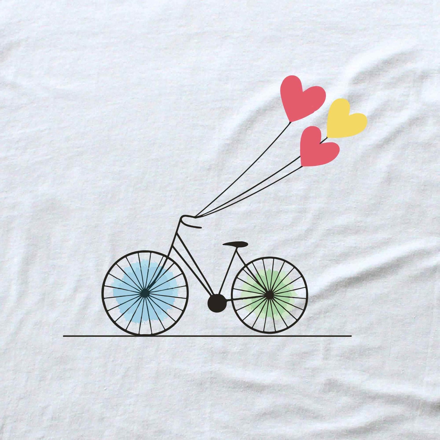 Heart Balloon Bike T-shirt