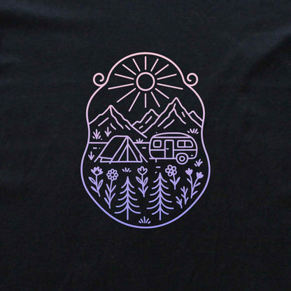 Caravan Window Landscape T-shirt