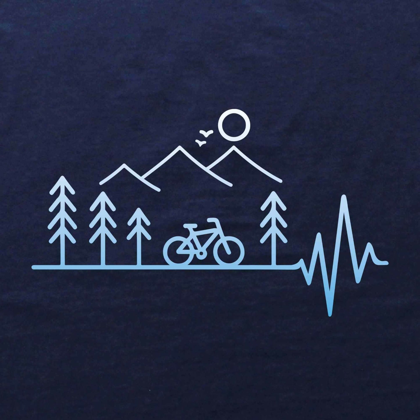 Heart Beat Bike Landscape T-shirt