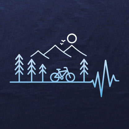 Heart Beat Bike Landscape T-shirt