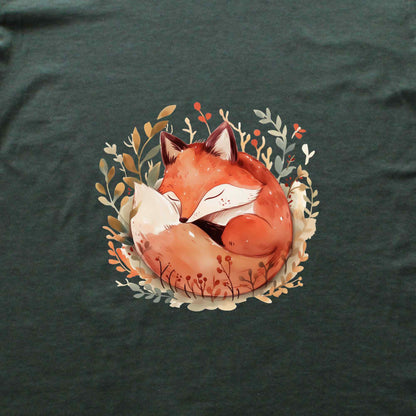 Sleeping Cute Fox Silhouette T-shirt