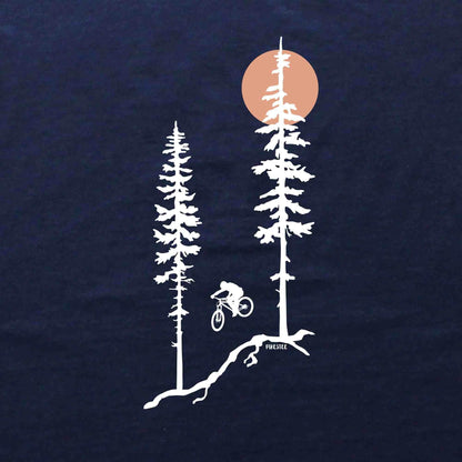 Bike Jump Trees Back-Print Hoodie